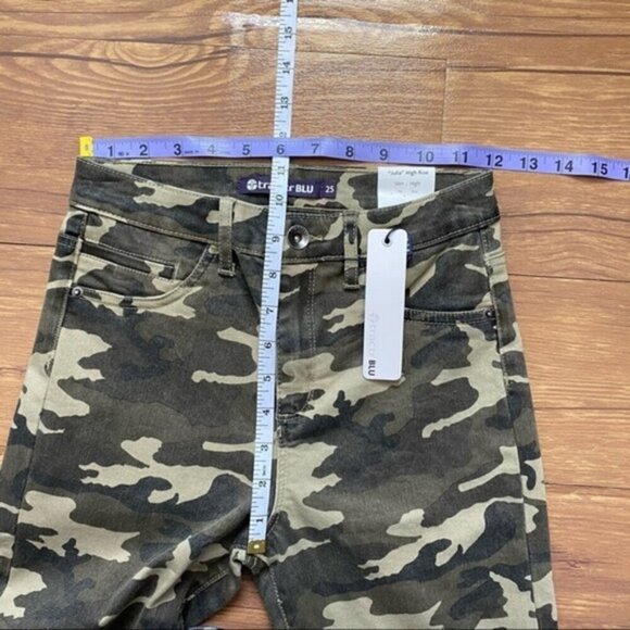 Tractrblu Julia‎ High Rise Jean Army Green Size 25 - Picture 3 of 9